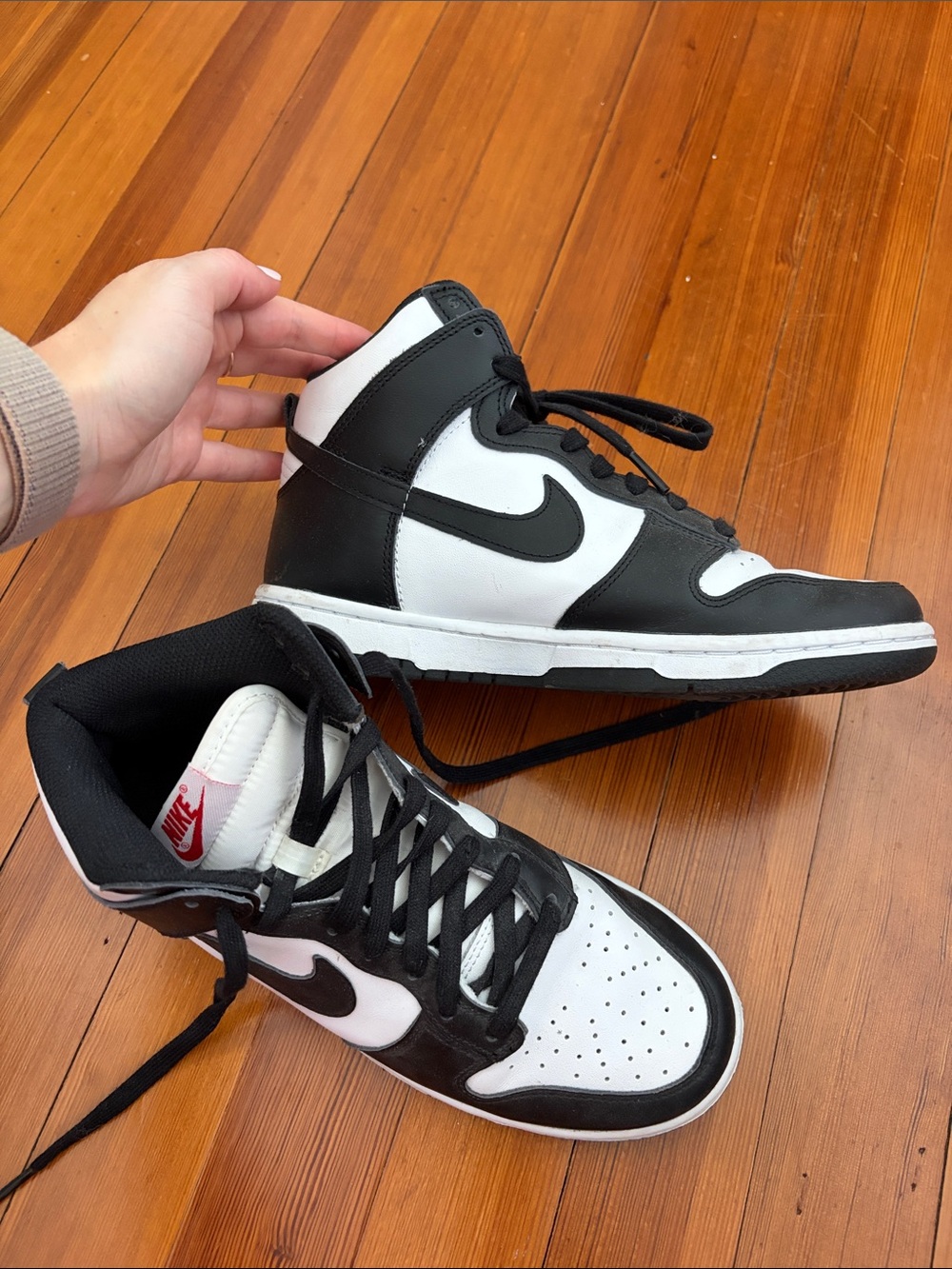 Nike Black and White High-Top Sneakers